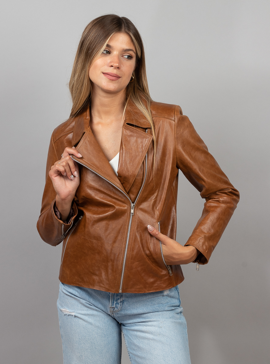 Campera marron mujer online